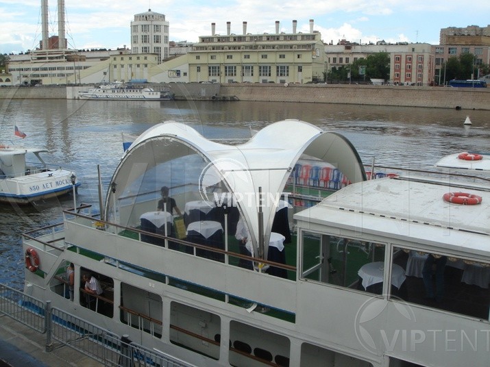  Гостинница Украина- установка тента на корабле